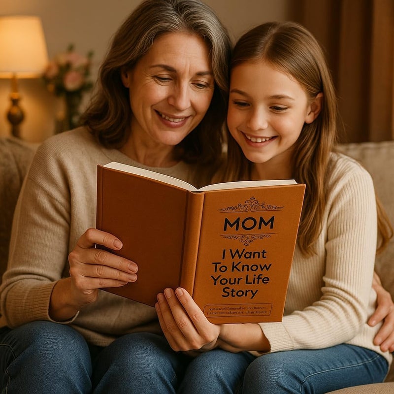 XKFCFC Mom, I Want to Know Your Life Story Journal - Hardcover Keepsake Book. The Gifts for Mom Birthday from Daughter Son to Tell Her Story. Sentimental Present for Thanksgiving, Christmas & Mother’s Day - Image 4